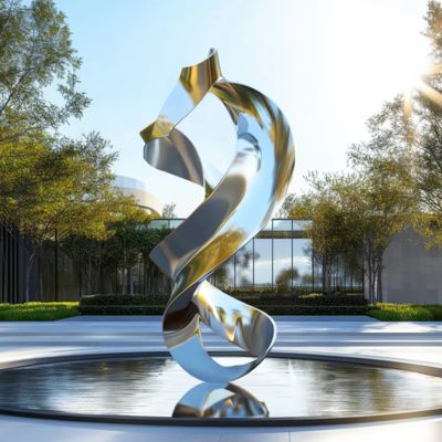 Giá tốt. Custom Garden Abstract Stainless Steel Spiral Sculpture trực tuyến