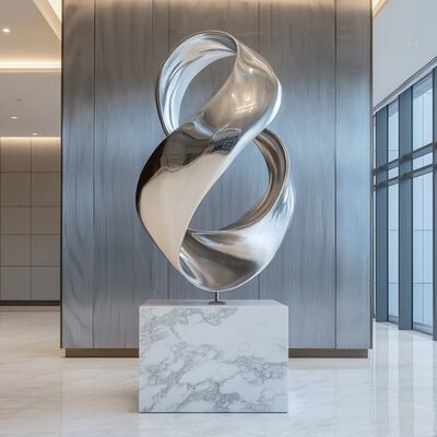 Giá tốt. Contemporary Modern Abstract Infinity Stainless Steel Sculpture trực tuyến