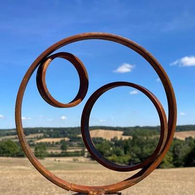 Giá tốt. Large Circle Ring Modern Corten Outdoor Garden Abstract Art Sculpture trực tuyến