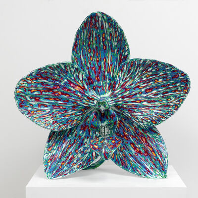 Tượng hoa nghệ thuật dân gian bằng thép không gỉ 3D ngoài trời