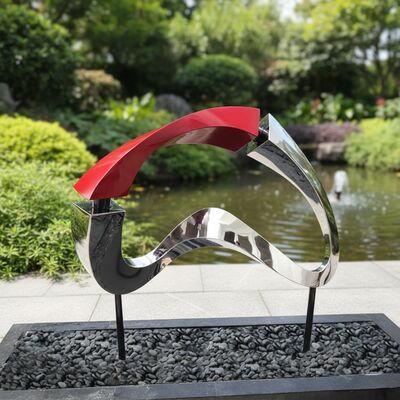 Giá tốt. Tác phẩm nghệ thuật kim loại trừu tượng tùy chỉnh bằng thép không gỉ cho Vườn & Cảnh quan hiện đại trực tuyến