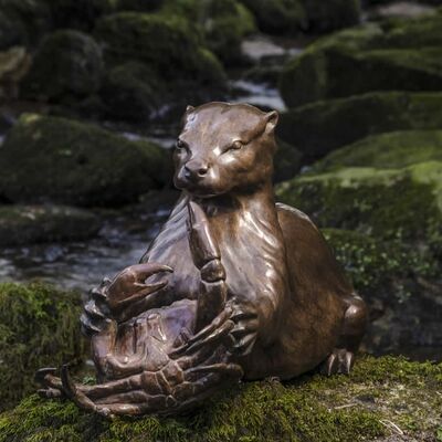 Giá tốt. Động vật Custom Metal Bronze Art Điêu khắc trang trí Otter Steel Statue Khu vườn cảnh quan trực tuyến