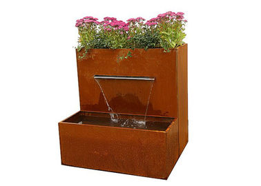 Giá tốt. Waterfall Herb Planter Corten Steel Tính năng nước cho trang trí sân vườn bên ngoài trực tuyến