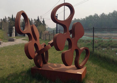 Nghệ thuật thiết kế đương đại Corten Steel Điêu khắc trang trí vườn kim loại gỉ