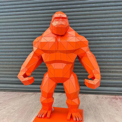 Giá tốt. Bức tượng Gorilla được sơn hình học bằng thép không gỉ trực tuyến