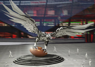 Giá tốt. Kích thước lớn Trang trí bằng thép không gỉ Điêu khắc kim loại Eagle Điêu khắc cao 500cm trực tuyến