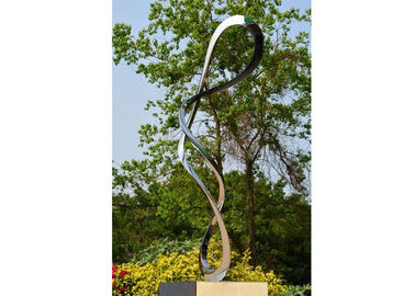Nghệ thuật đương đại hấp dẫn bằng thép không gỉ trừu tượng điêu khắc cho trang trí sân vườn
