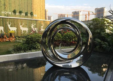 Giá tốt. Điêu khắc vòng tròn thép không gỉ bền cho trang trí hồ bơi sân vườn trực tuyến