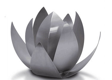 Trang trí hiện đại Điêu khắc hoa sen bằng thép không gỉ với nghề thổi cát