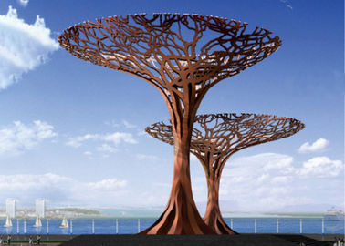 Giá tốt. Cảnh quan đô thị Rusty Garden Điêu khắc Kim loại ngoài trời Điêu khắc cây rồng trực tuyến