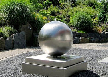 Chải ngoài trời Wangstone trang trí điêu khắc thép không gỉ bóng nước đài phun nước