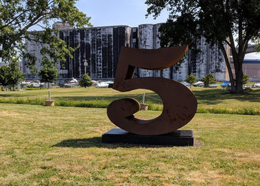 Giá tốt. Số 5 Trang trí sân vườn Điêu khắc thép Corten cho ngoài trời, ổn định ăn mòn trực tuyến