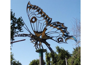 Giá tốt. Giant Garden Côn trùng kim loại ngoài trời điêu khắc bướm thép không gỉ cho cảnh quan trực tuyến