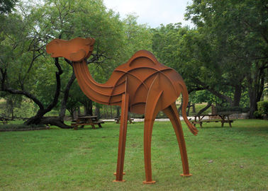 Giá tốt. Trang trí Rusty Kết thúc Camel Metal Yard Điêu khắc bằng thép Corten Cuộc sống lâu dài trực tuyến