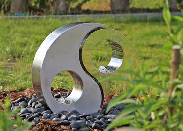 Giá tốt. Vườn thép không gỉ điêu khắc đánh bóng và Matt Yin Yang Tượng nghệ thuật hiện đại trực tuyến
