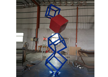 Giá tốt. Sơn Cube nghệ thuật hiện đại thép không gỉ điêu khắc cho trang trí sân vườn trực tuyến