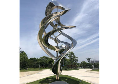 Tùy chỉnh kim loại hiện đại nghệ thuật ngoài trời điêu khắc bằng thép không gỉ Gương đánh bóng cho sân vườn