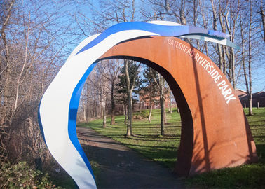 Giá tốt. Công viên đương đại Trang trí ngoài trời Metal Corten Steel Arch trực tuyến