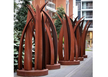 Giá tốt. Vườn hàn đương đại Rusty Corten Steel Leaf Điêu khắc trực tuyến