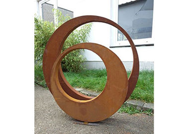 Điêu khắc trang trí đương đại Điêu khắc ngoài trời bằng thép Corten 3D