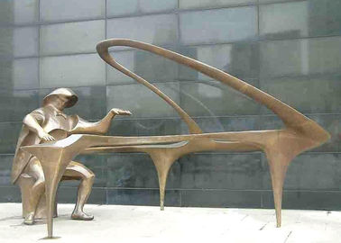 Giá tốt. Trang trí nghệ thuật hiện đại Trang trí nghệ sĩ dương cầm Tượng tùy chỉnh bằng đồng trực tuyến