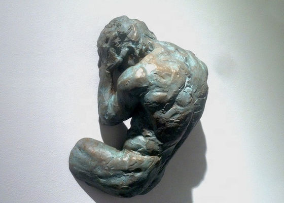 Life Size Wall Art Decor Patina Cast Bronze Man Tượng