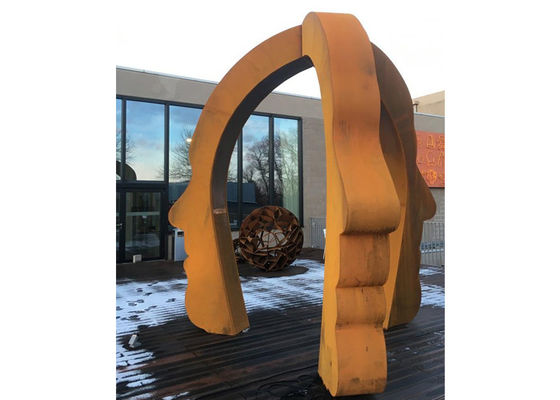 Tác phẩm điêu khắc mặt thép Corten trang trí công cộng lớn cho ngoài trời