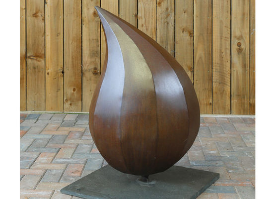 Giá tốt. Tác phẩm điêu khắc hình giọt nước trang trí bằng thép Corten hiện đại Kích thước tùy chỉnh trực tuyến