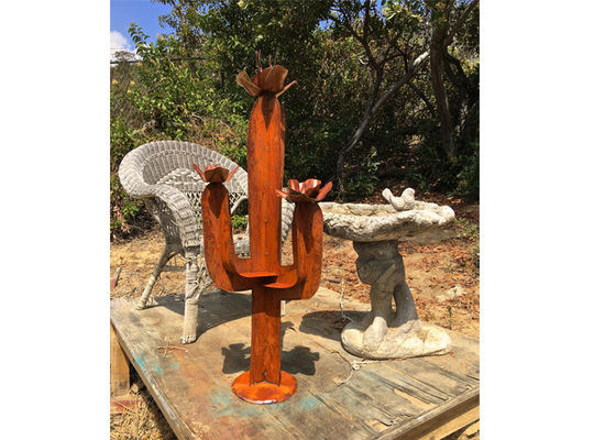 Trang trí sân vườn Điêu khắc kim loại ngoài trời đương đại Corten Steel Art