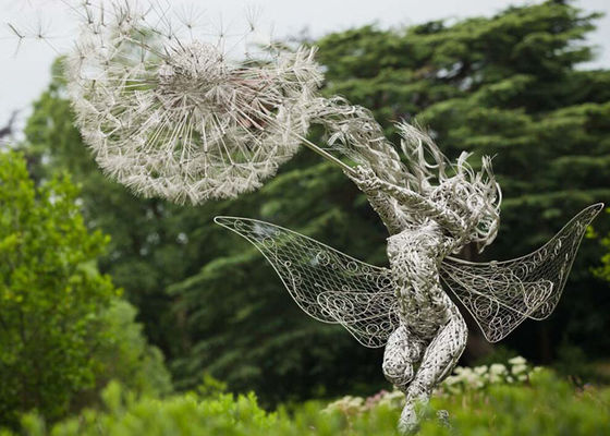 Giá tốt. Tác phẩm điêu khắc bằng thép không gỉ Dancing Fairy Dandelion cao 200cm trực tuyến