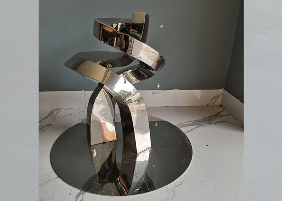 Giá tốt. Chiều cao 51cm Tác phẩm điêu khắc bằng thép không gỉ được đánh bóng hiện đại để trang trí bàn trực tuyến