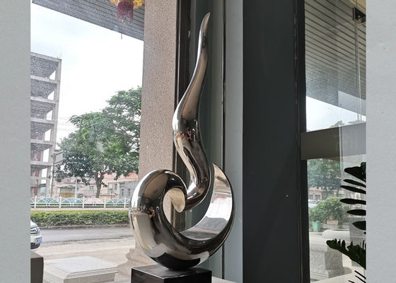 Tác phẩm điêu khắc bằng thép không gỉ được đánh bóng đương đại OEM để trang trí nội thất
