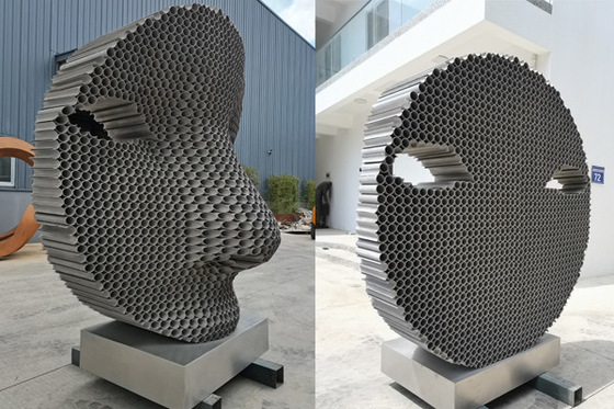 Giá tốt. Matt Finish Hiện đại bằng thép không gỉ điêu khắc mặt trừu tượng Cao 200cm trực tuyến