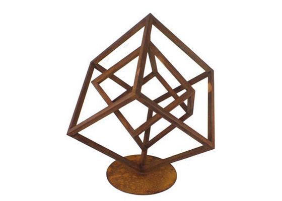 Giá tốt. Chiều cao 200 cm Corten thép kim loại điêu khắc hình học để trang trí sân vườn trực tuyến